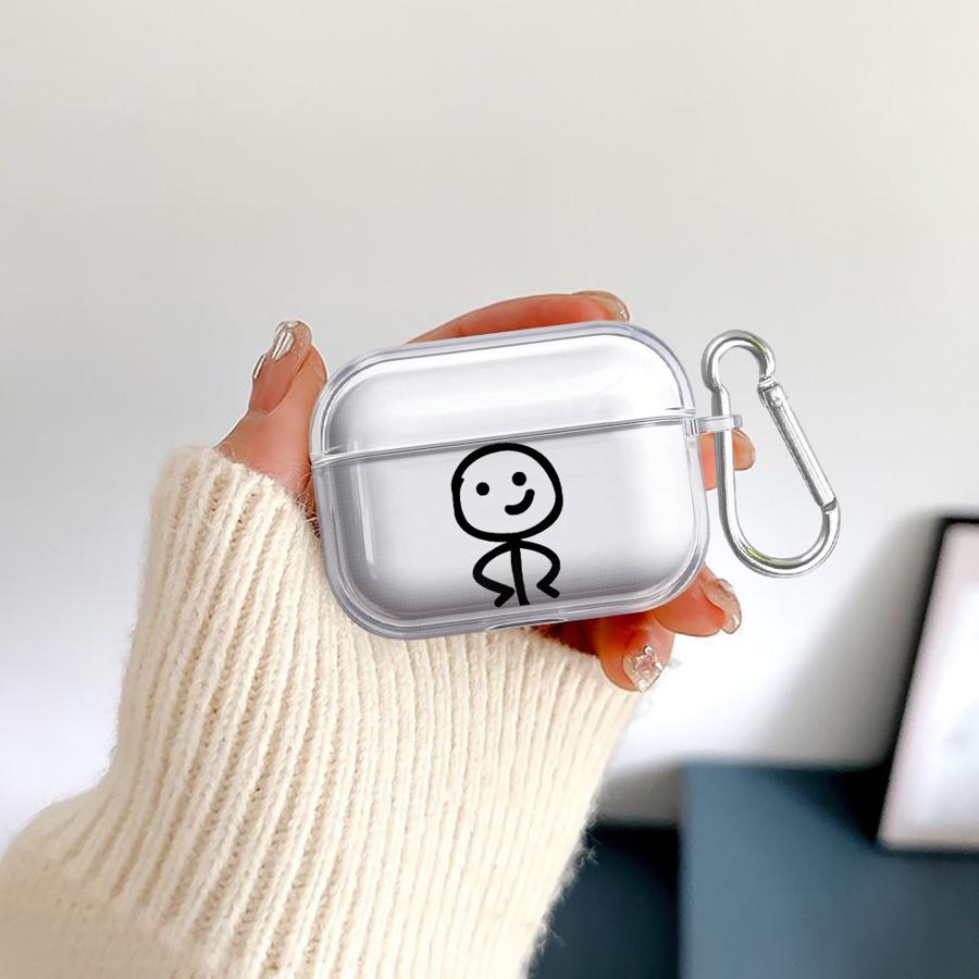 Cute Art Stick Figures Clear Earphone Cases Cover Case For Airpods 2 Pro2 1 Pro 3 Pro3 4
