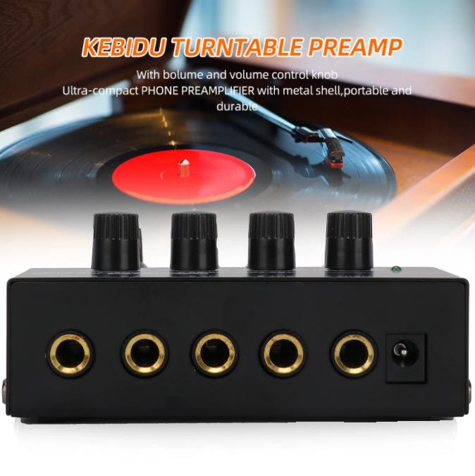 4 Channel Line Mixer Mini Sound Mixer DC 12V Easy Operation Audio Mixer Ultra Low Noise 4 Input 1 Output with Power Adapter