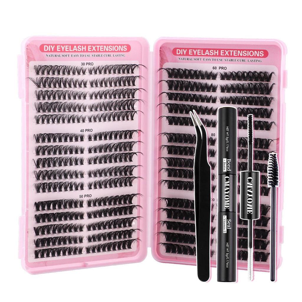 Hot-Selling 540 Cluster DIY Flower Lashes: Natural Thick D Curl Mixed Pack