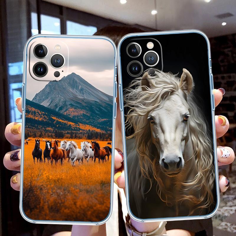 FM22 Fine Horse Soft Shell Transparent Phone Case for Motorola Moto Edge 20 30 40 50 S30 Fusion Ultra Pro Neo Lite + G200 G23