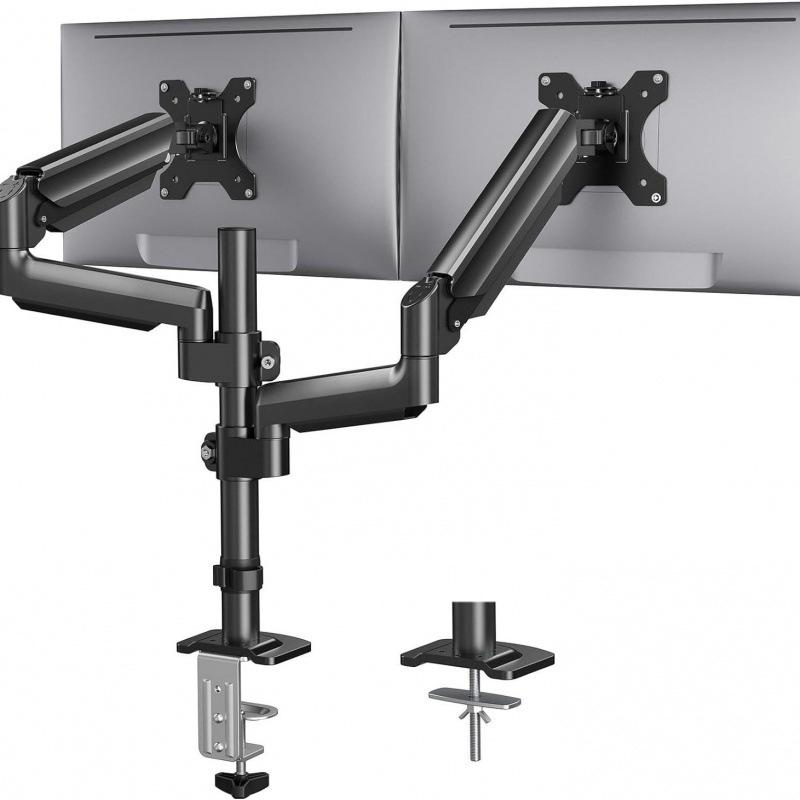 Dual Screen Rotating Monitor Stand - Adjustable LCD Desktop Mount