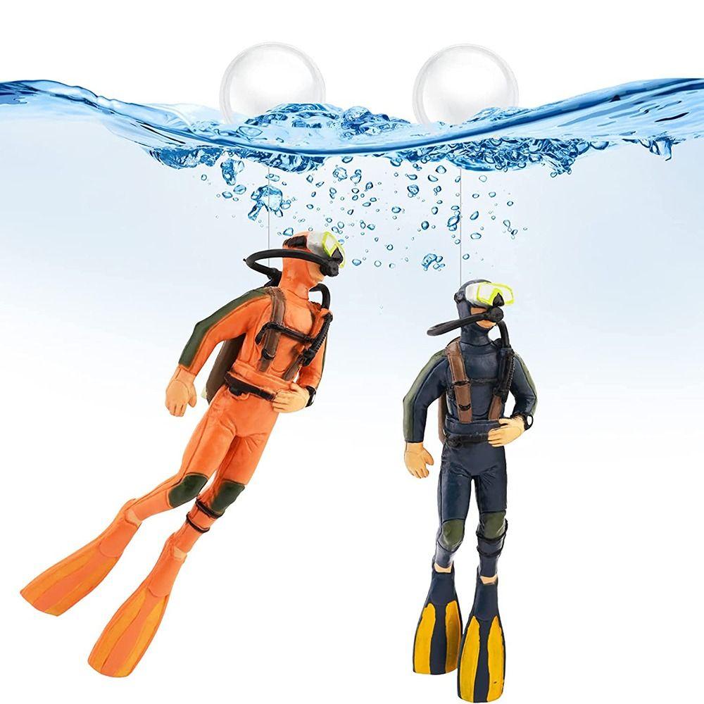 Floating For Fish Tanks Resin Little Diver Aquarium Decor Fish Tank Accessoies Floating Device