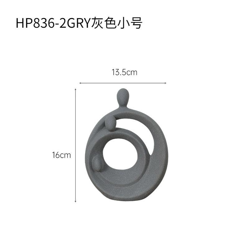 

Керамічна Ручна Робота Сім я з Трьох Людей Абстрактна Сімейна Скульптура Круглі Геометричні Прикраси Аксесуари для Домашнього Декору