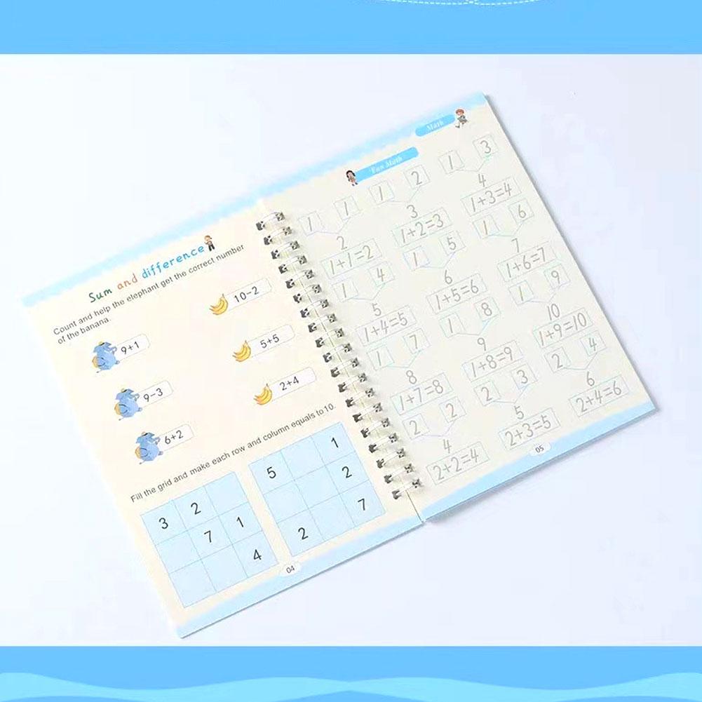 Magic Groove Practice Copybook Pen Preschools English Verison Kids Calligraphy Children Reusable Writing Book Free Wiping