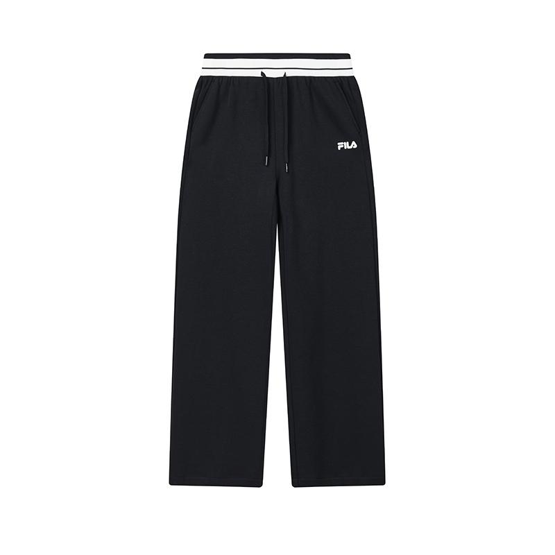 FILA Heritage Classic Simple Stylish Retro Casual Versatile Comfortable Knitted Sports Pants Women bottoms Legendary-Blue F61W618603FNV