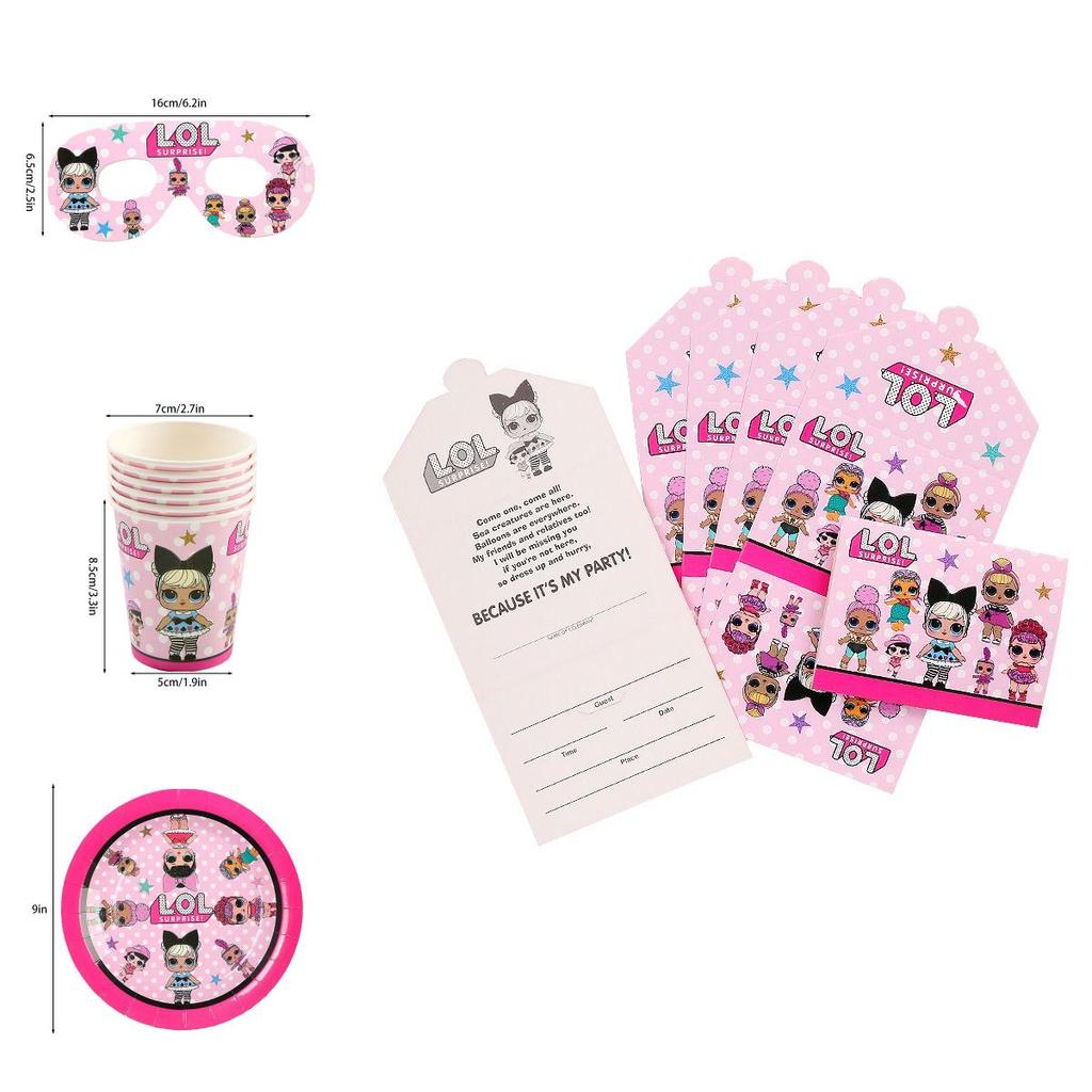 Encantadoras Suministros para Fiesta Temática Lol Para Vibrantes Decoraciones y Recuerdos de Cumpleaños