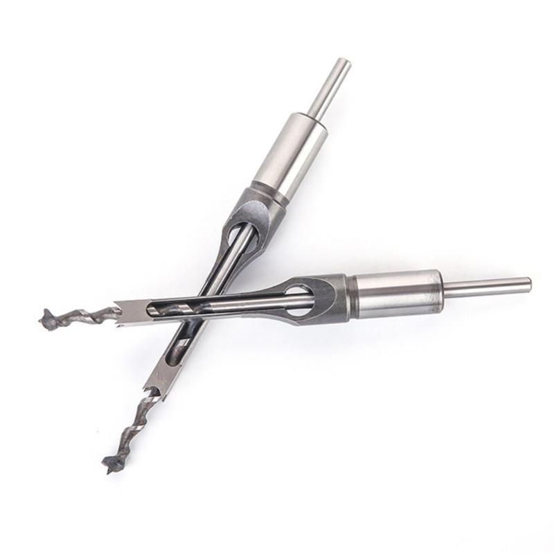 4pcs Square Hole Mortise Chisel Drill Bit Set for DIYer Enthusiasts Woodworking with HSS Construction In Multiple Sizes