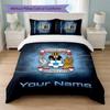 Coventry City FC Benutzerdefinierter Name Text Bettwäsche-Set 1 Bettbezug+2 Kissenbezüge Fußball-Logo Personalisierte Geschenk für Besonderen Anlass Schlafzimmer Dekoration