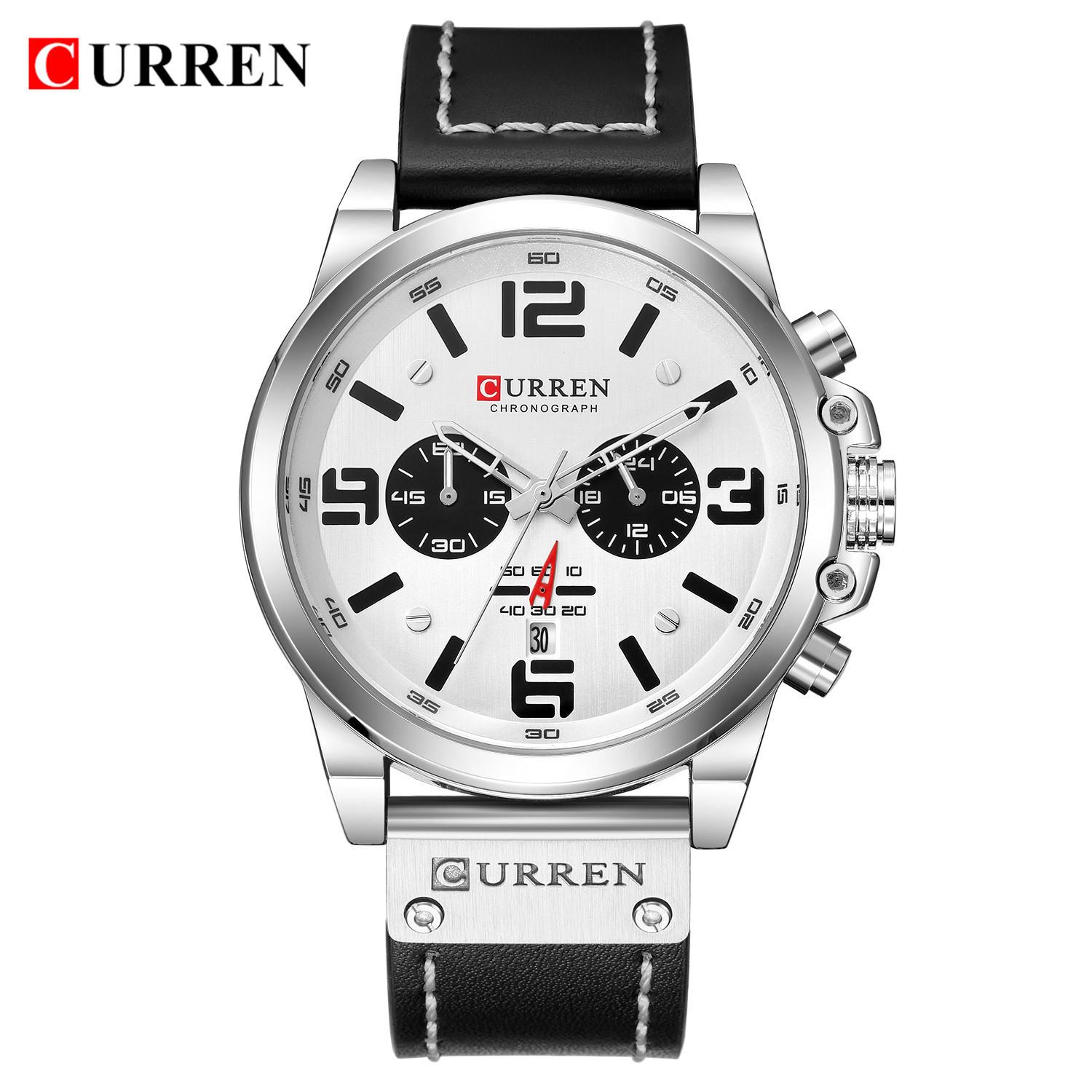 CURREN/CARRIEN 8314 Men s Business Belt Watch, Waterproof Calendar Casual Quartz Six-Pin Watch