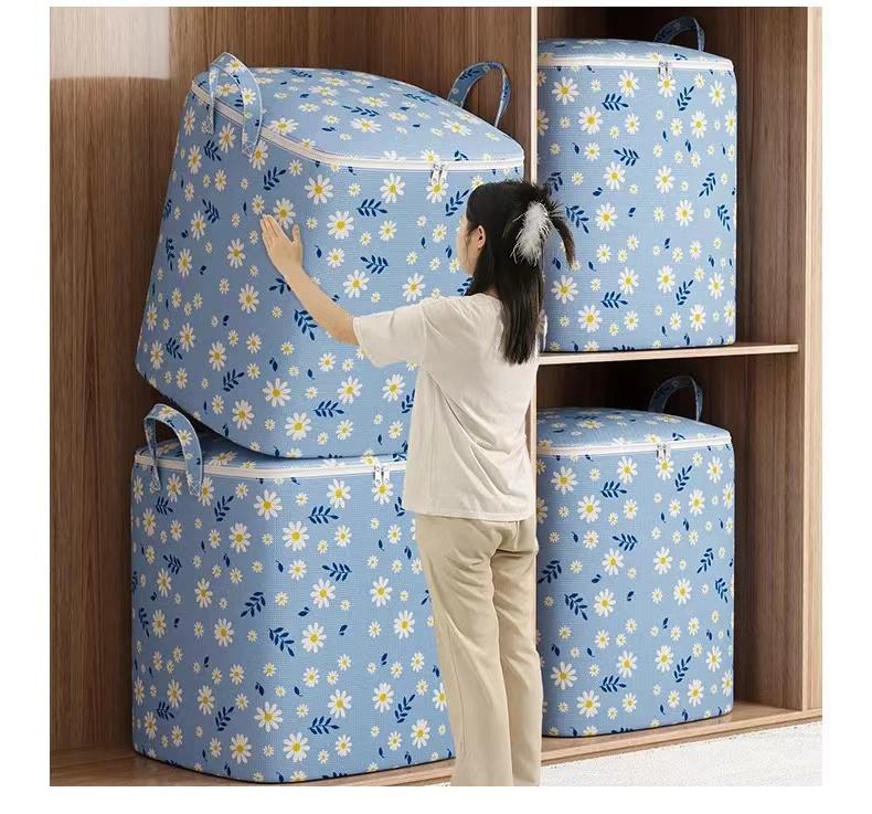 Large Capacity Storage Bag for Clothes Quilt Closet Organizer Foldable Storage Bag Organizer for Clothes Bedding Toys Blankets