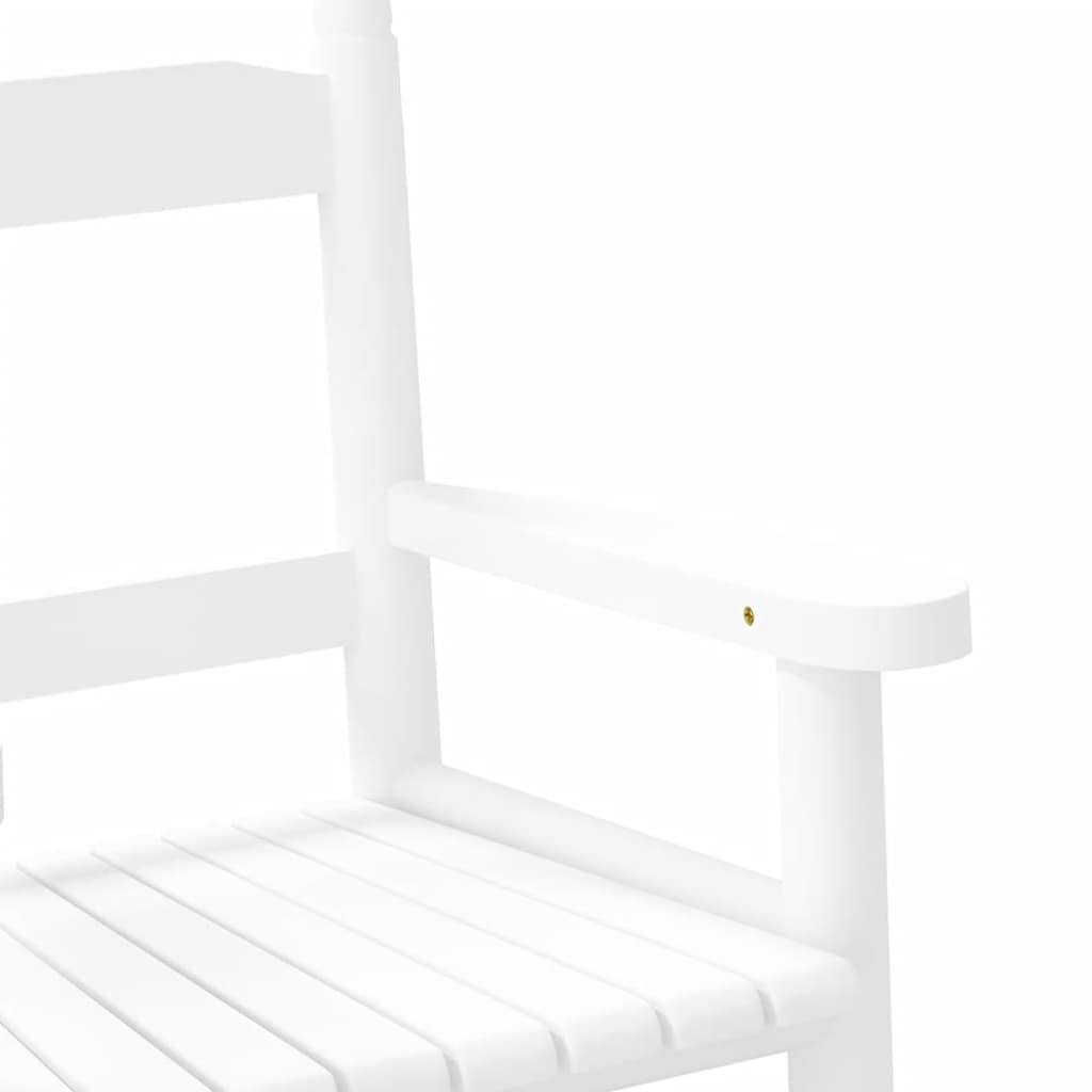 Vidaxl Children's Rocking Chairs, 2 Pcs, White, Poplar Wood