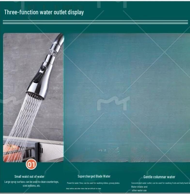 Uniwersalny przedłużacz perlatora do kranu z wieloma trybami strumienia