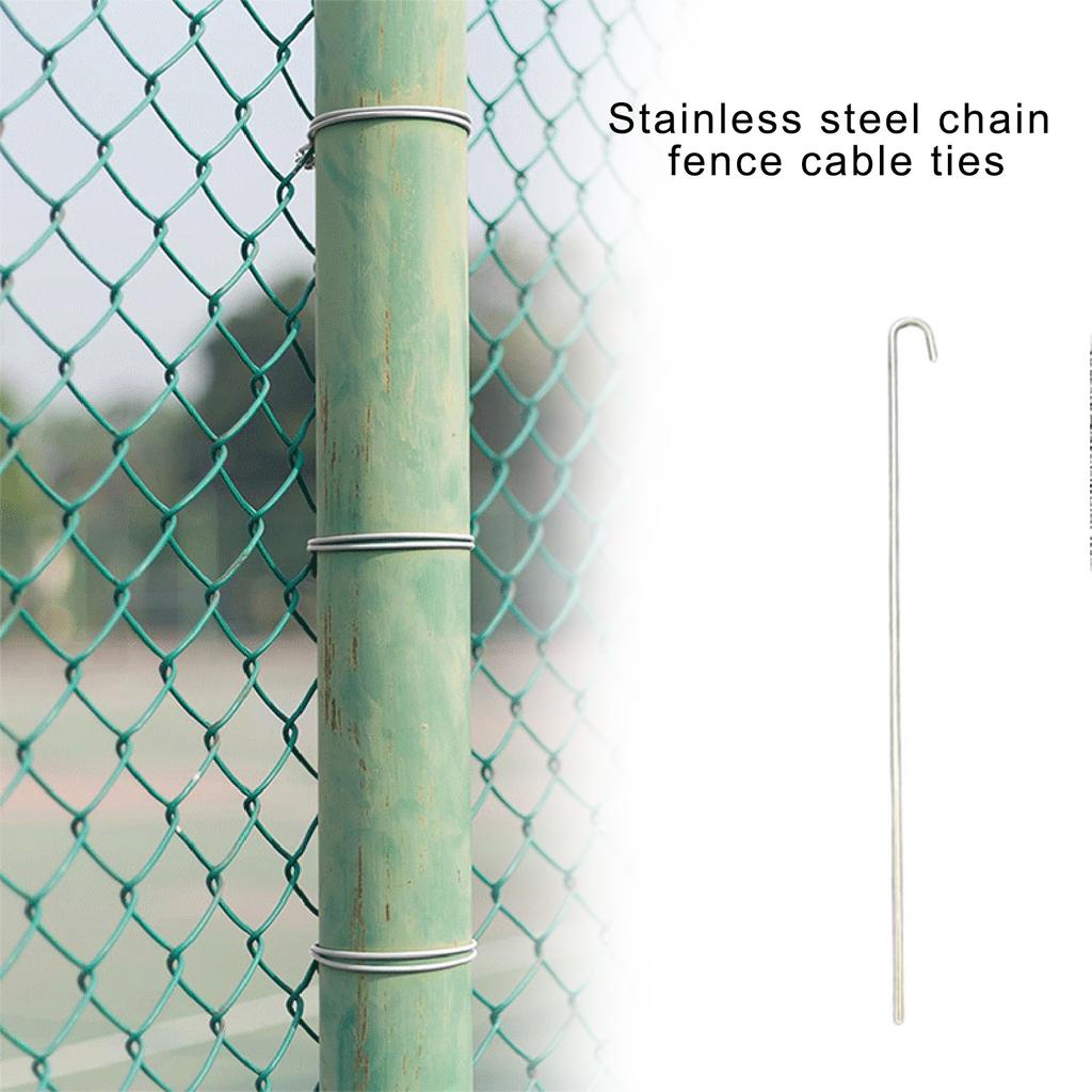 100pcs Multipurpose Stainless Steel Fence Fasteners Corrosions Resistant Fence Repair Ties for Home and Agricultural Use