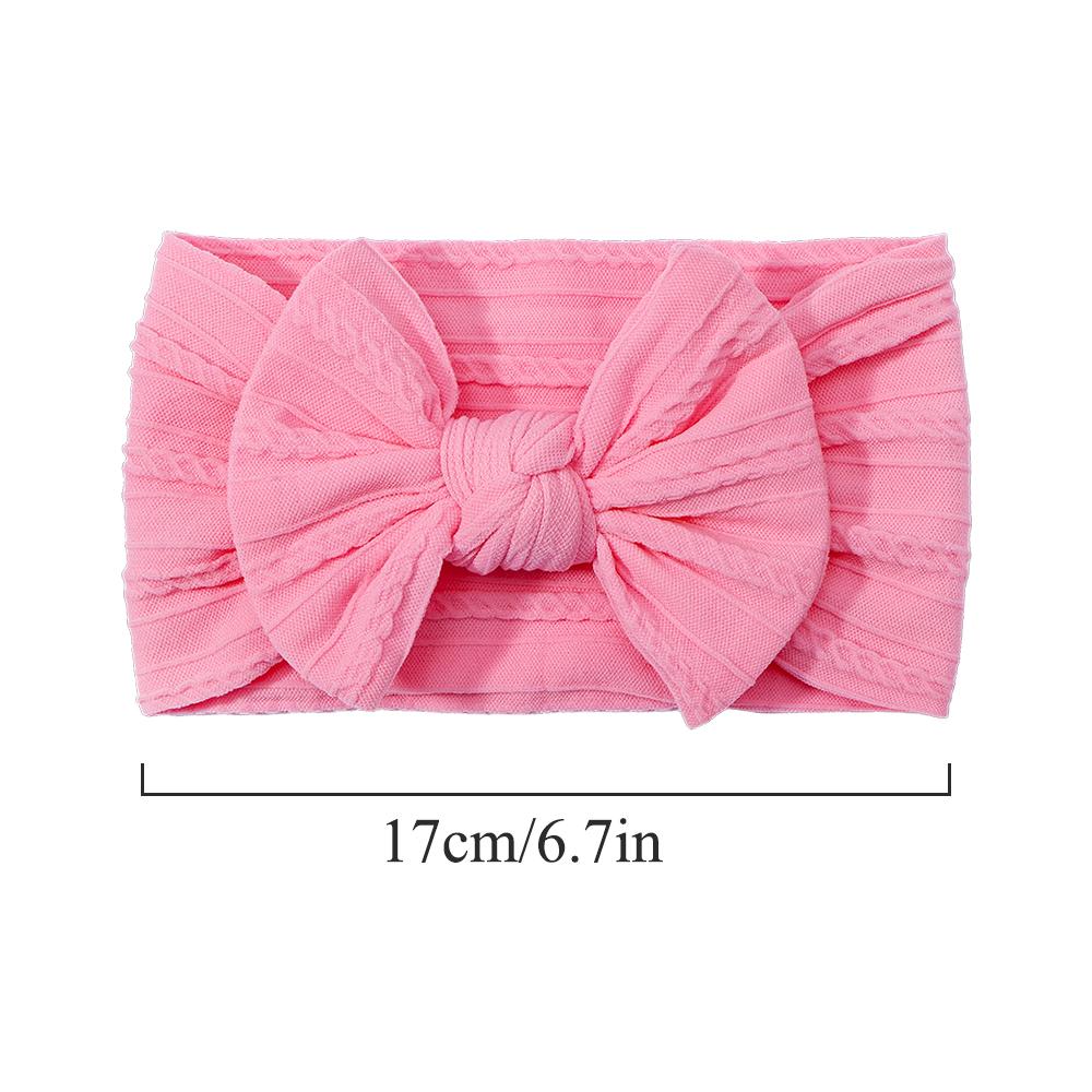Solid Cable Bow Baby Headband for Child Nylon Layers Headwear Kids Elastic Turban Headwraps Newborn Boys Girls Hair Accessories