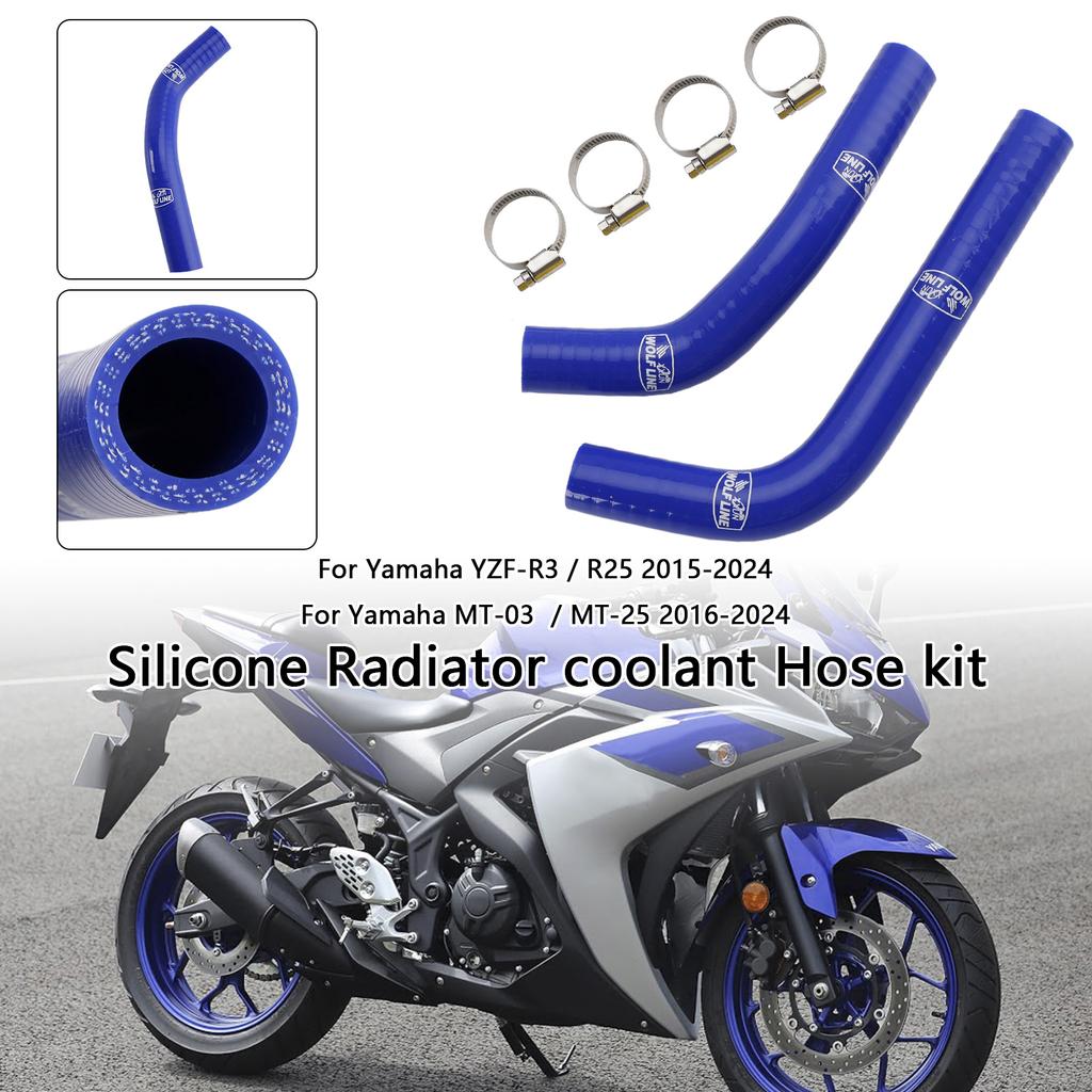 Yamaha MT-03 MT-25 YZF R3 R25 2015-2024 İçin Silikon Radyatör Soğutma Suyu Hortumu