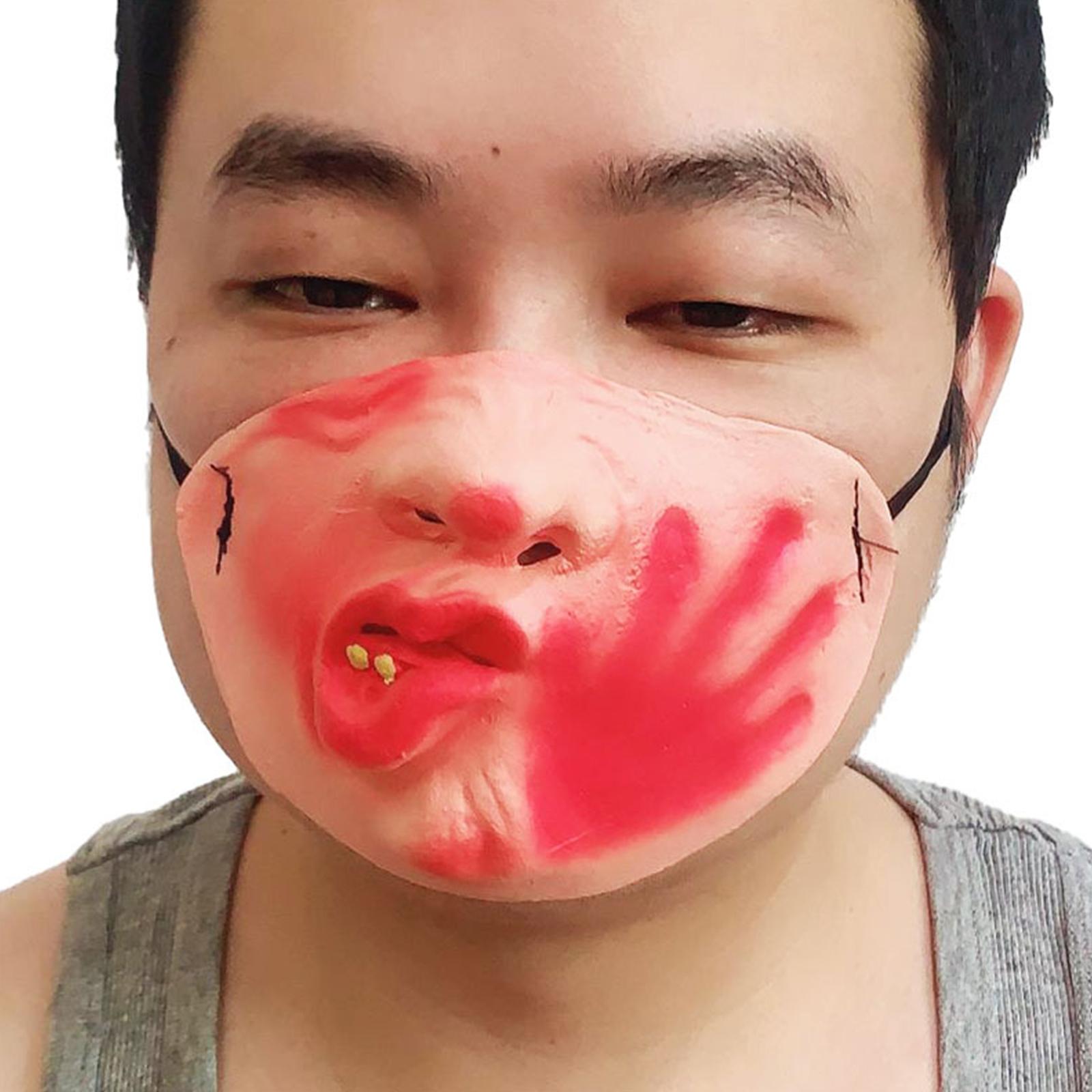 

Halloween Mask Half Face Animal Mask Funny Novelty Mask Latex Horror Clown Mask Prank Toys for Performances Carnivals 5