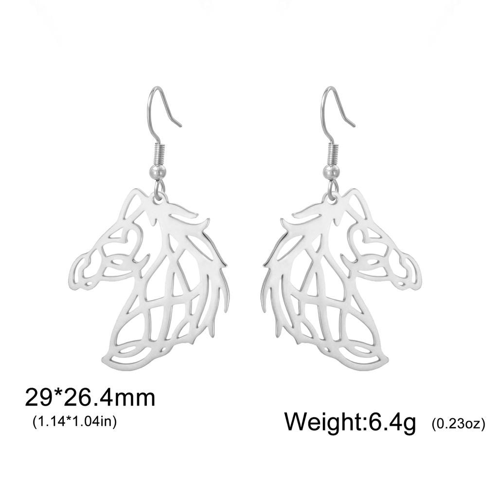 Cazador Horse Pendant Earrings for Women Stainless Steel Gold Color Animal Jewelry Drop Earrings Birthday Gifts 2026 Wholesale