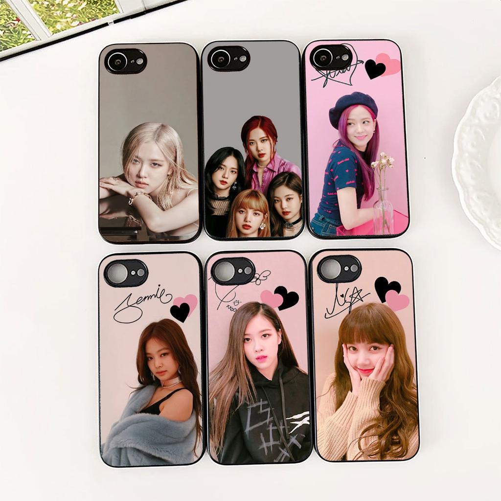 Soft Cover for Xiaomi Redmi Note 12 11 10 Pro 10A 10C 12C 14C A4 5G 4G Note12 Phone Case Kpop JISOOS Roses K-pop Black Coque
