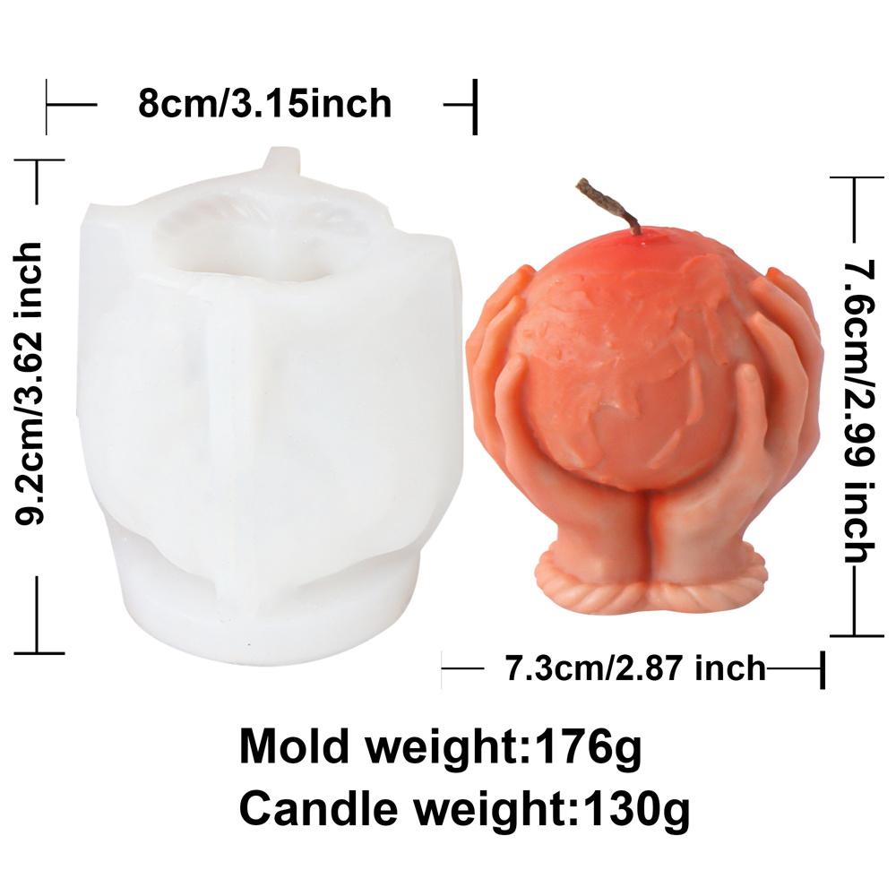 

3D Hand Holding Rose Heart Skull Silicone Mold DIY Heart in Hands Halloween Series Wax Plaster Making Mold Crafts Home Decor