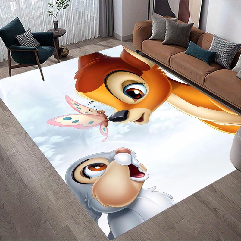 Bambi Home Sofa Decoration for Living Room & Bedroom, Non‑Slip Play Flannel Floor Mat for Game Room