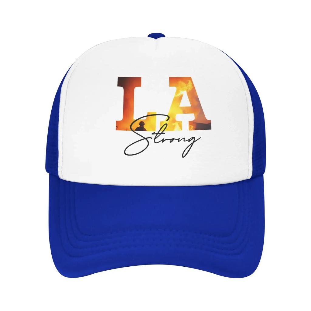 LA CALIFORNIA STRONG Firefighter Hiking Mesh Baseball Caps Women Men Personalized Male Beach Bucket Hat Trucker Cap