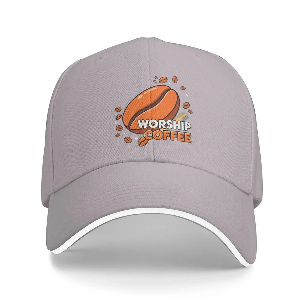 Worship Coffee Baseball Cap Men Adult Custom DIY Trucker Hat Spring Classic Outdoor Sport Breathable Baseball Caps