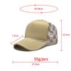 New Plaid Baseball Cap with Rope Truck Mesh Cap Outdoor Leisure American Fashion Breathable Sun Protection Advertising Cap
