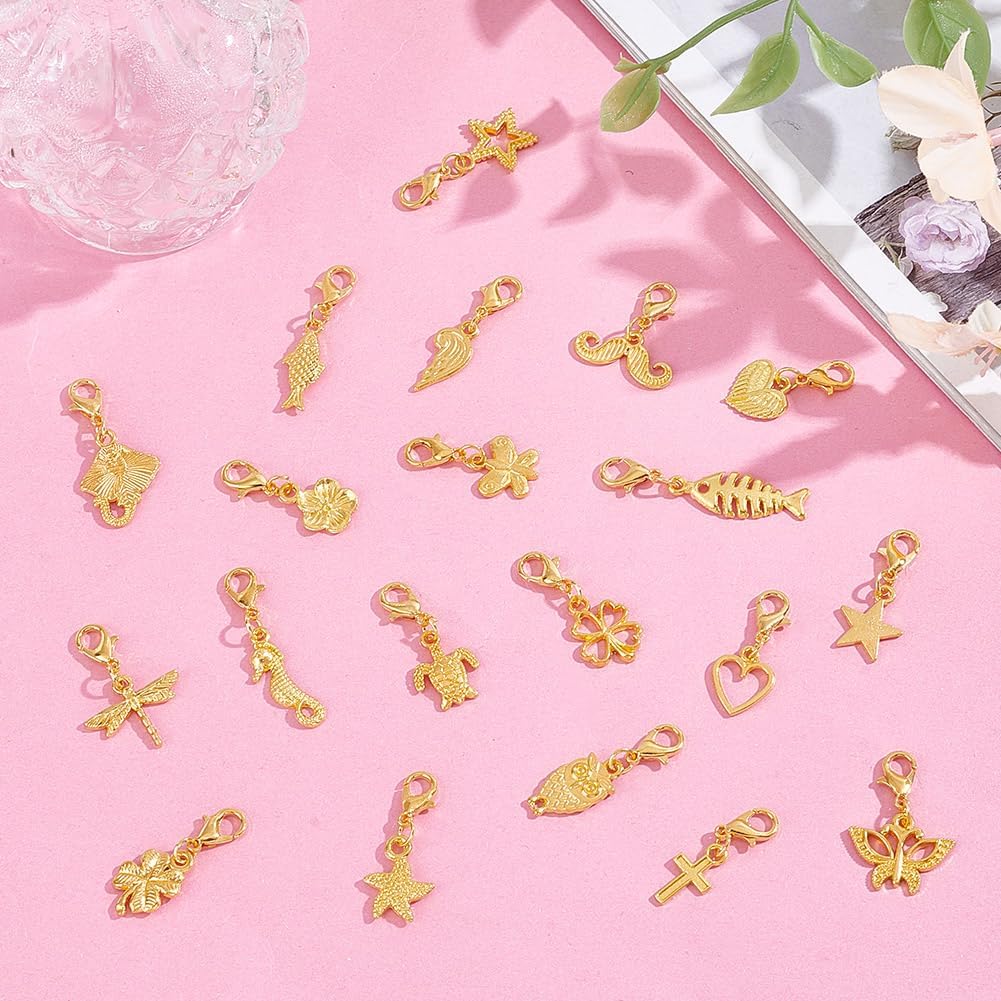 

60 шт. 30 стилей подвески-клипсы 22,5-35,5 мм подвески с карабином-лобстером смешанных стилей ремесленные шармы для изготовления ювелирных изделий серебряный