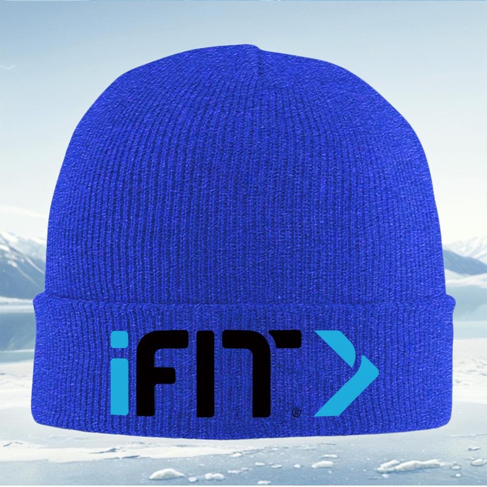 Blue letter shapesdesign arrow Men Women Unisex Knitted Hat Beanie Pullover Cap Winter Thermal Warm Christmas Outdoor Cycling H