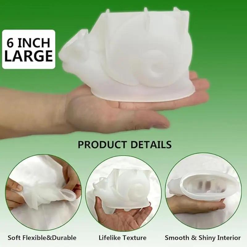 DIY Kristall Dropplim Stor Snigel Bordsdekoration Harts Gips 3D Stereoskopisk Dekoration Silikonform Djur silikonform