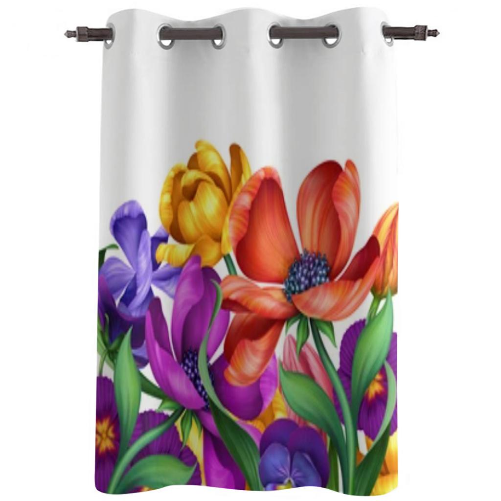 Fenstervorhänge mit Gamepad-Computertastatur für Wohnzimmer, Küche, Vorhang mit Volant, Kinderzimmer, Heimdekoration