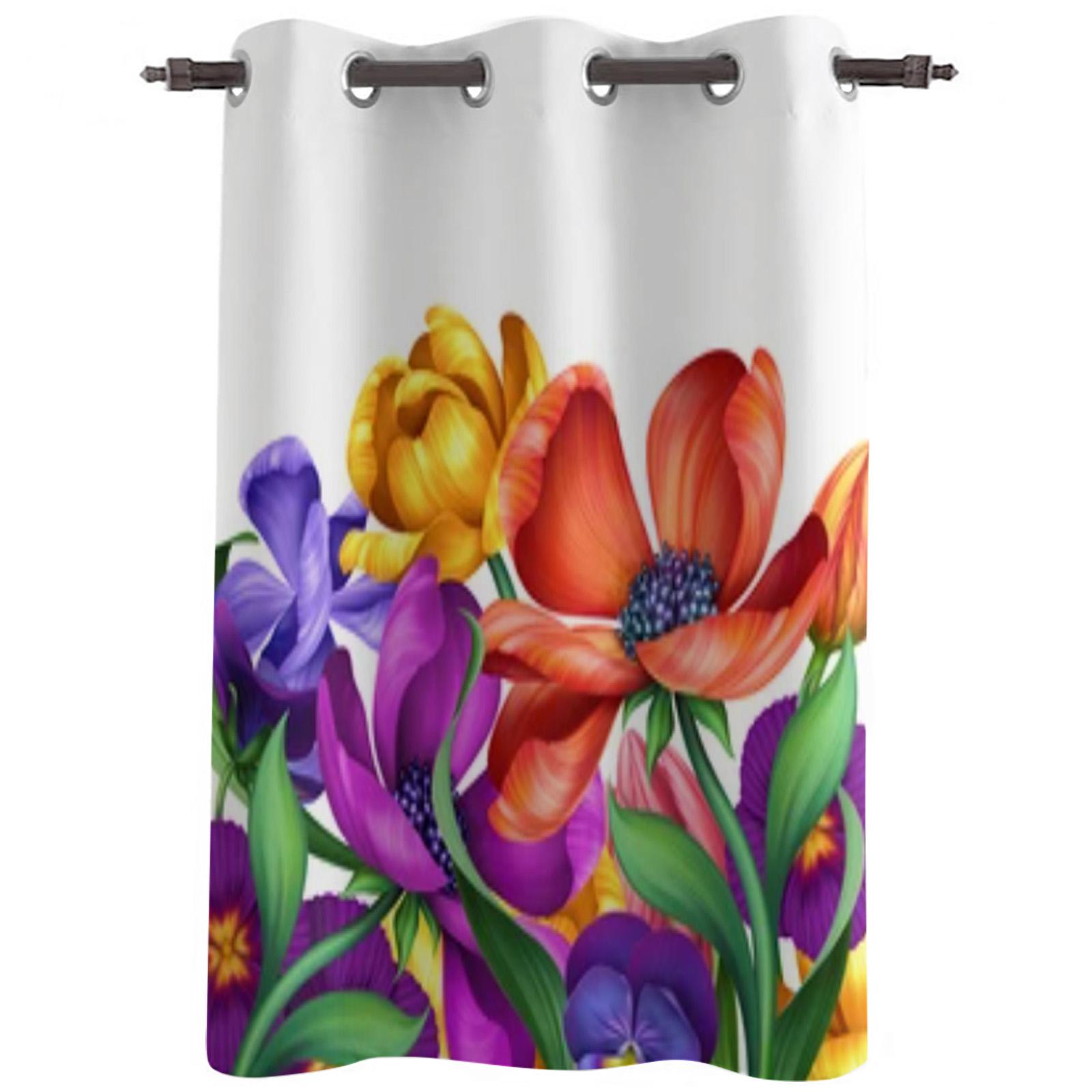 Абстрактные красочные цветы оконные шторы для детской комнаты домашние шторы для гостиной — фото 2