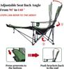 Camping Lounge Chair, Portable Reclining Camping Chair, Folding Camping Chair with Footrest,Headrest & Storage Bag