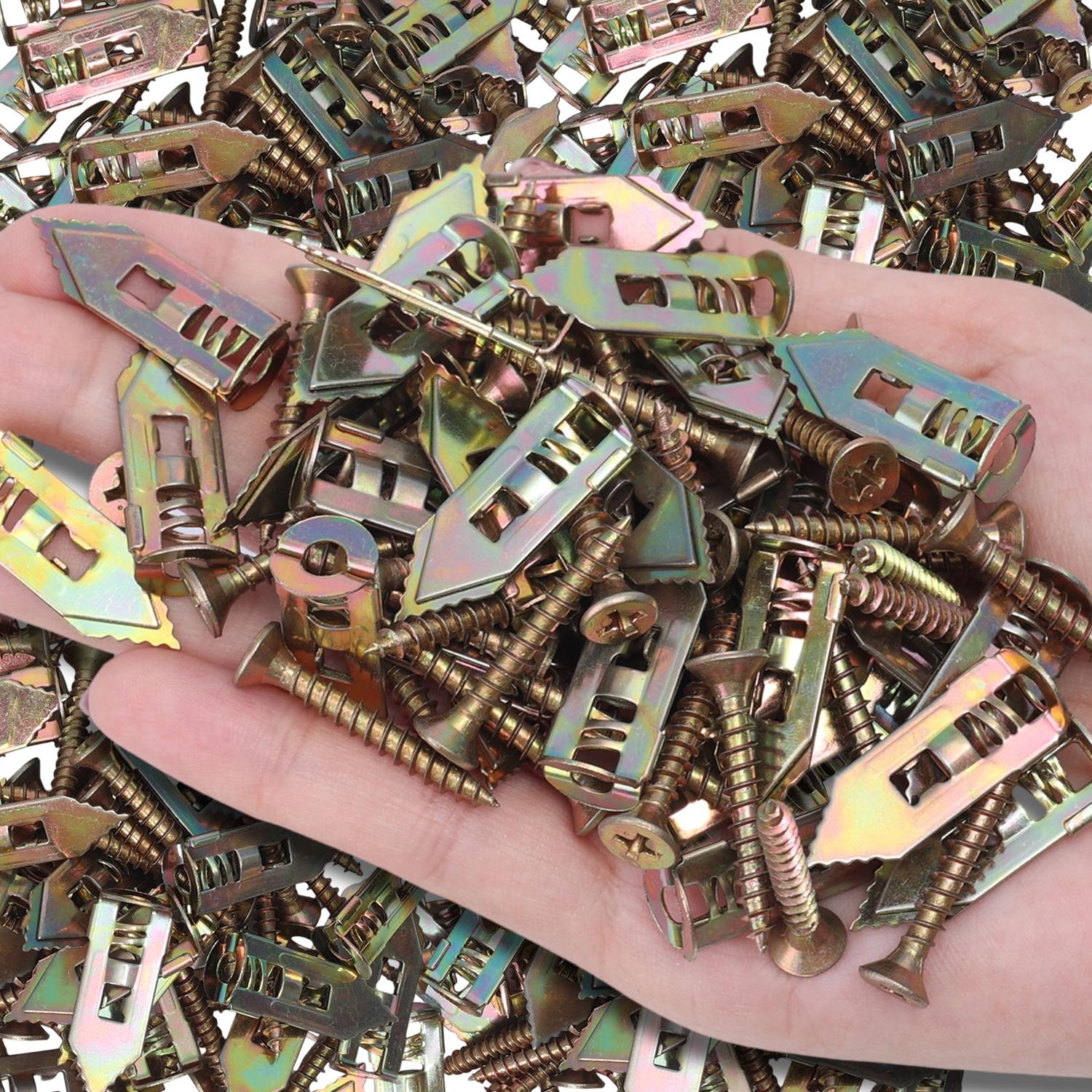 

10/200Pcs Expansion Screws Self-Drilling Drywall Anchors with Screw Cavity Plug Dowel Fixing Tools DIY Home Secure Wall Mounting 10PCS