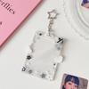 Acrylic Kpop Photocard Holder Keychain 3 Inch Wings Stars Idol Card Display Protector Transparent Cartoon Card Holder