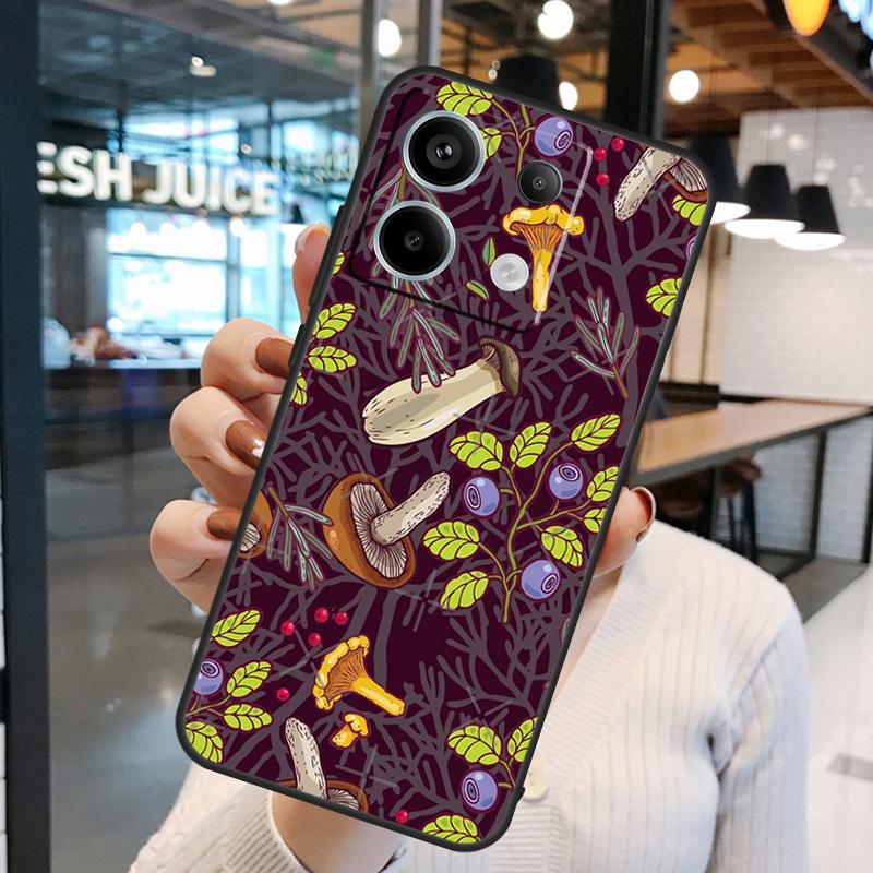Wild Forest Mushroom Case For Xiaomi Redmi Note 11 9 10 12 13 14 15 Pro Plus Redmi 15 15C 10C 12C 13C 14C Cover