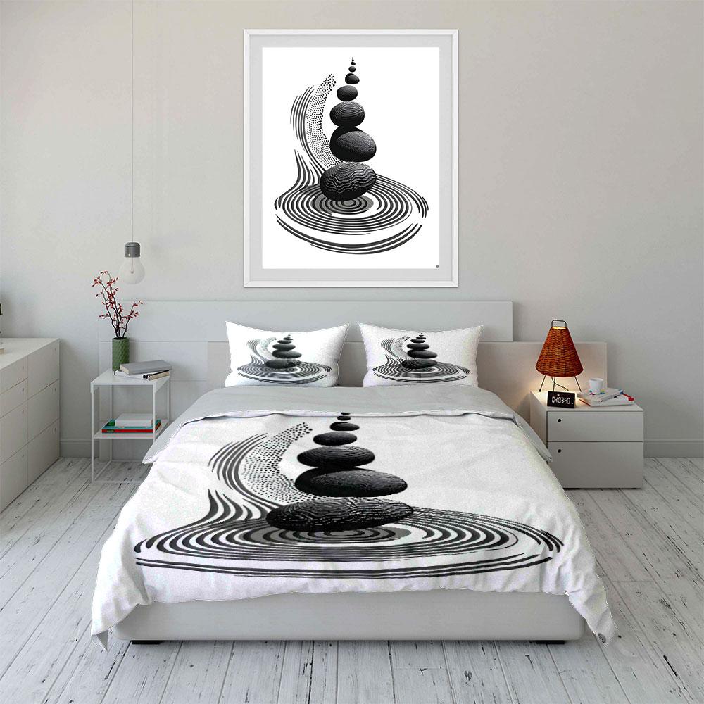 Whimsical stone serenity. Bedding sets Duvet covers Pillowcases(1* Duvet Cover 2* Pillowcases without duvet insert)