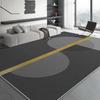 Minimalist Flannel Area Rug Plush Non-Slip Living Room Carpet black and grey Color Floor Mat for Cozy Bedroom Home Decor fashion