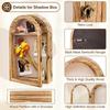 1Pc Oval Picture Home Decor Wedding Souvenir Display DIY Artificial Bouquet Rustic Photo Frame Office Wall-mounted