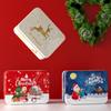 Metal Christmas Box Square Gift Packing New Candy Jar  Home