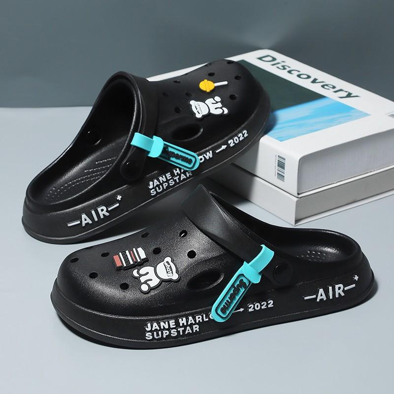 New hole shoes men's summer wear versatile trend soft sole non-slip wear trend beach nurse couple baotou