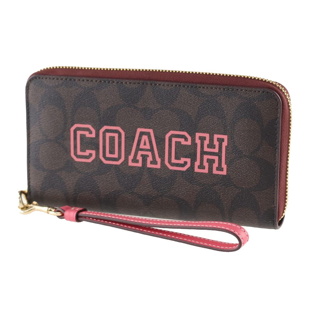 

Coach Long Brown and imuoe Women s Wallet, Pink, cb856, [Used]