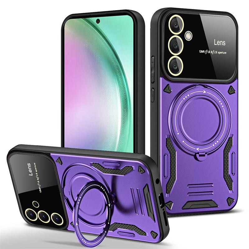 For Samsung Galaxy A55 A35 A15 A25 5G Case Car Magnetic Holder Armor Back Cover for Sumsung A  15 25 35 55 5G Phone Cases Fundas