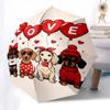1pc Valentine's Day with cute dogs balloons. Umbrella with Plastic Handle,Suitable for All Seasons Home Travel Outdoor Umbrellaptys31067