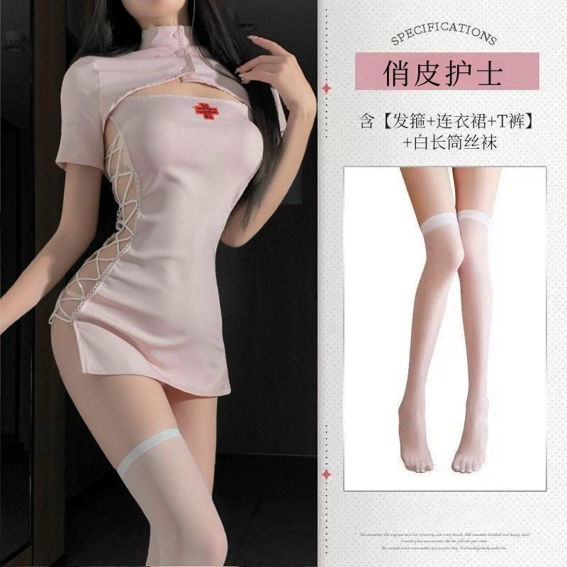 Sex Lingerie Uniform Sexy Pajama Suit Nurse Pure Nurse Cosplay Passion Seduction Hollow Strap