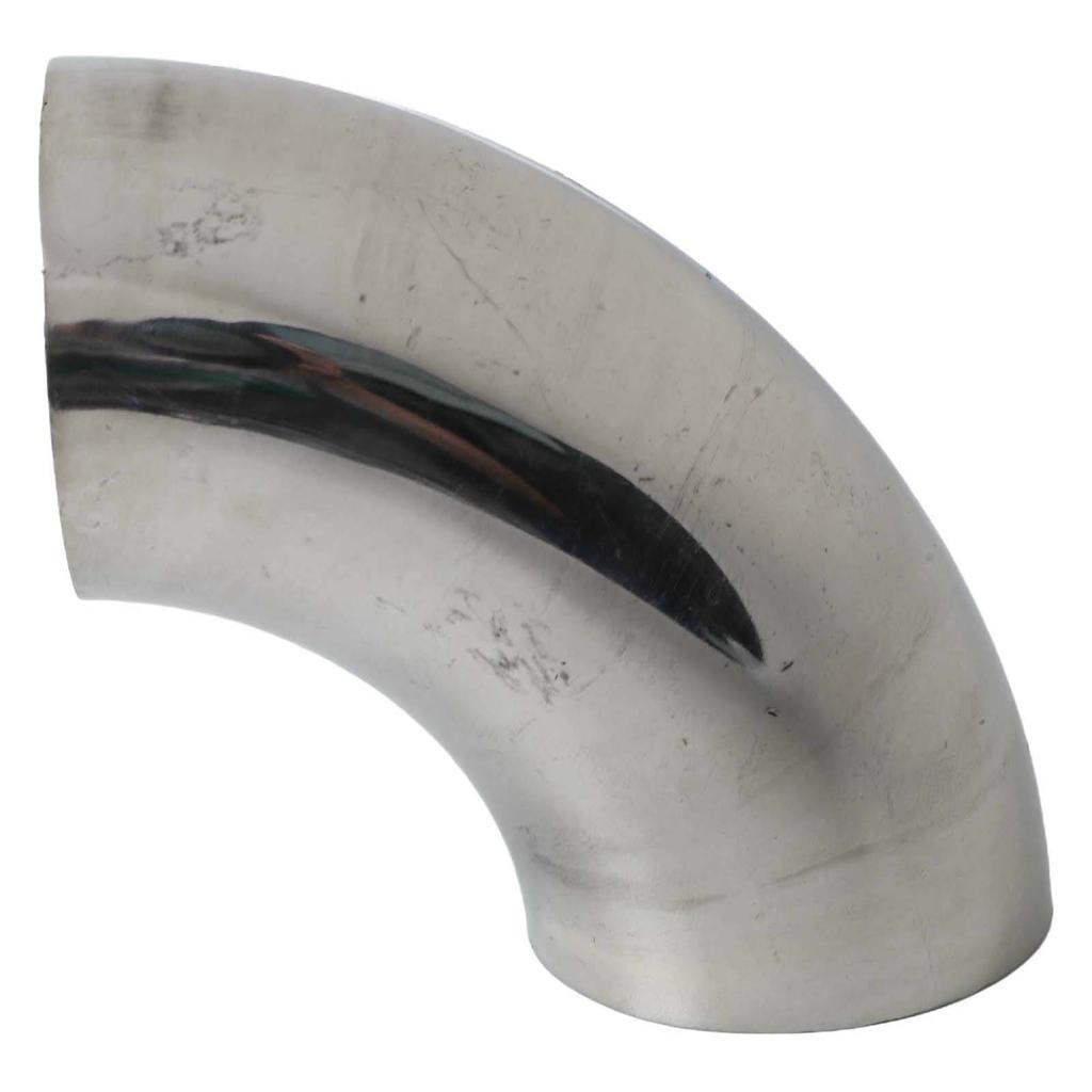 Stainless Steel 304 Exhaust 90 Degree Elbow 1 5D Bending Radius Great for Forming and Repairing Exhaust Systems