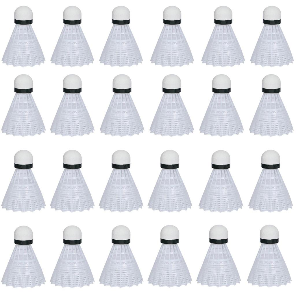 HOTQ Badminton Nylon Shuttlecocks for Set of 24 Shuttlecocks, Lightweight, Durable, Leisure-Friendly Plastic, Durable, Stable, Practice,