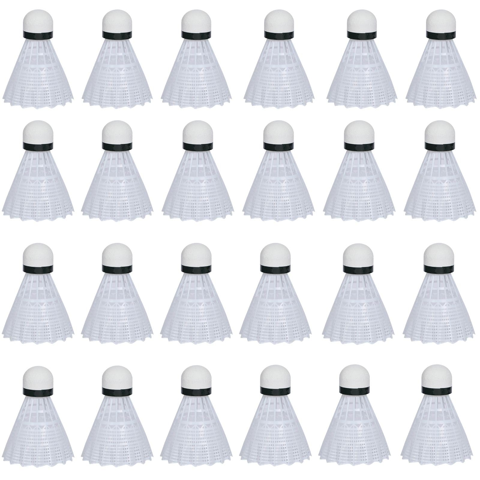 

HOTQ Badminton Nylon Shuttlecocks for Set of 24 Shuttlecocks, Lightweight, Durable, Leisure-Friendly Plastic, Durable, Stable, Practice, белый