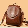 Schoolbag Brand Backpack Women's 1011 New Fashion Korean Version Large Capacity Travel Versatile Soft Cowhide Women's Backpack