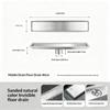 304 Stainless Steel Invisible Floor Drain Rectangular Shower Drain High Flow Hidden Grate Bathroom Drainage System
